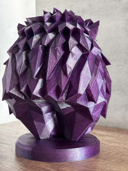 Löwenkopf Skulptur – 3D gedruckte Löwen Büste – moderne Deko – Wunschfarbe – 19,3 cm