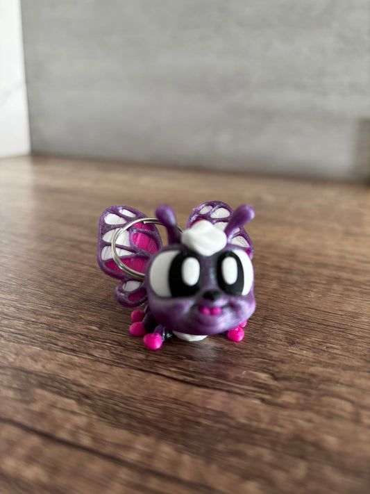 Flexi Schmetterling – bewegliche 3D Druck Figur – Schlüsselanhänger oder Deko – Wunschfarbe