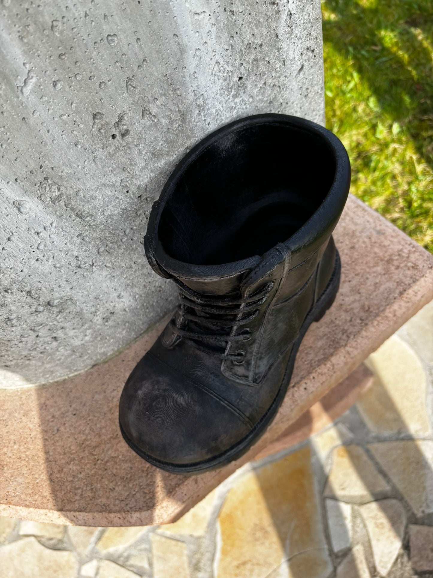 Dekostiefel Pflanztopf – 3D gedruckter Blumentopf Stiefel – handbemalt – optional wasserdicht versiegelt