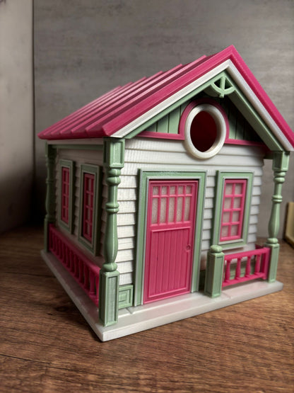 Vogelhaus Landhaus Stil | Wetterfestes Vogelhaus | Cottage Vogelhaus | 3D Druck | Wunschfarbe möglich
