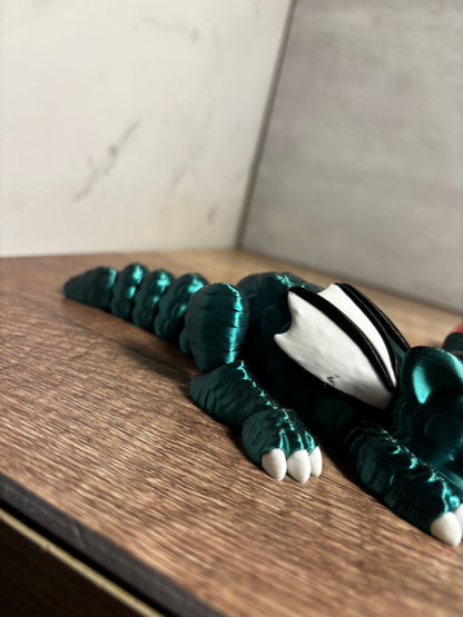 Flexi Drache schlafend | Beweglicher Drache | 3D Druck Dragon | Fantasy Deko | Flexi Figur | Wunschfarbe