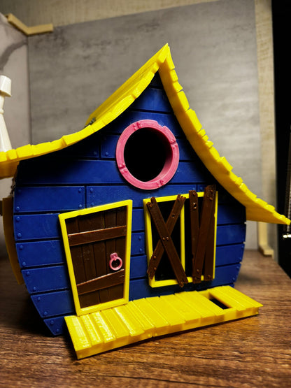 Vogelhaus Toon Shack | Wetterfestes Futterhaus | Cartoon Vogelhaus | 3D Druck | Garten Deko | Wunschfarbe