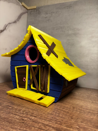 Vogelhaus Toon Shack | Wetterfestes Futterhaus | Cartoon Vogelhaus | 3D Druck | Garten Deko | Wunschfarbe
