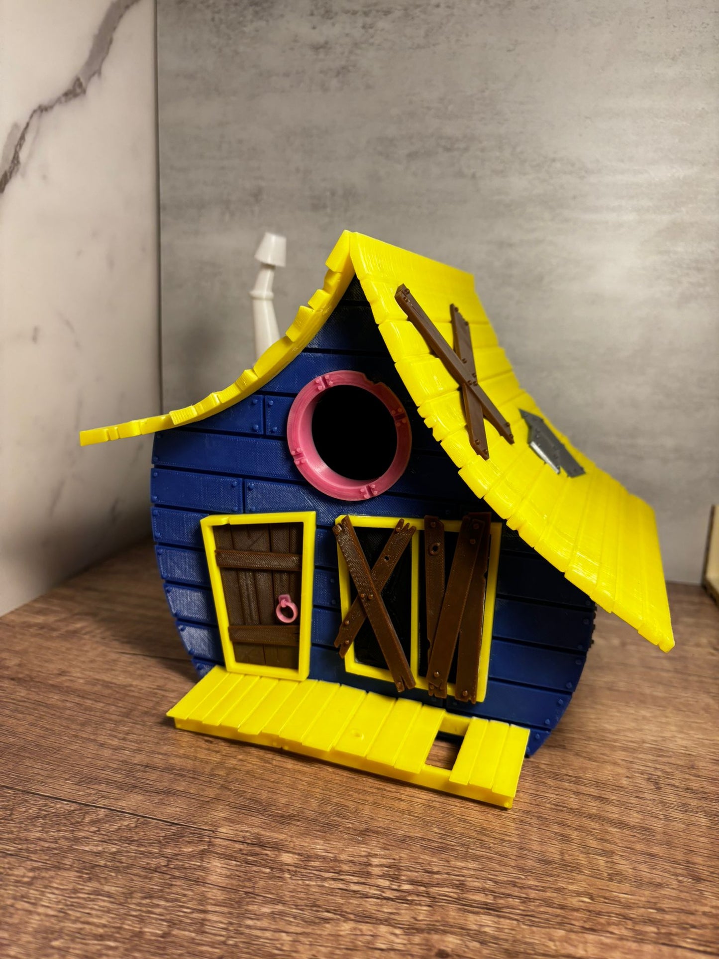 Vogelhaus Toon Shack | Wetterfestes Futterhaus | Cartoon Vogelhaus | 3D Druck | Garten Deko | Wunschfarbe
