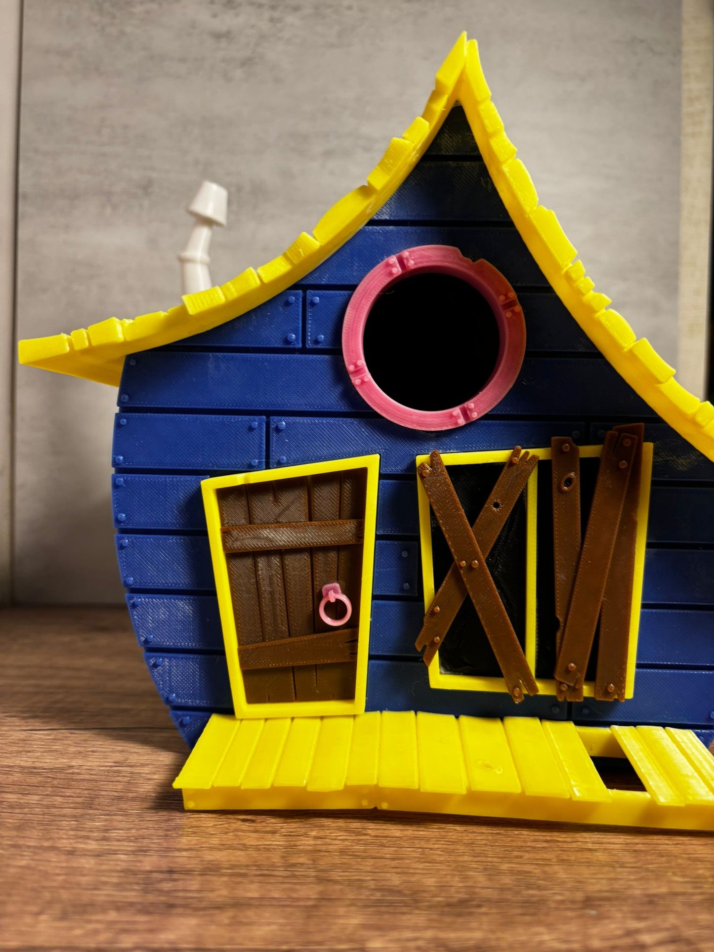 Vogelhaus Toon Shack | Wetterfestes Futterhaus | Cartoon Vogelhaus | 3D Druck | Garten Deko | Wunschfarbe