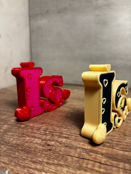 Is So Deko Aufsteller | Spruch Deko mit Herzen | 3D Druck Schild | Wunschfarbe | Geschenkidee | Tischdeko