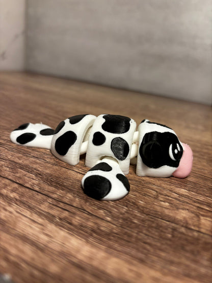 Flexi Seekuh | Bewegliche Kuh Figur | Kawaii 3D Druck | Fidget Tier | Süße Deko | Geschenkidee | Flexi Animal