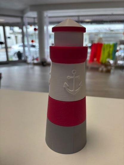 Leuchtturm Deko | Maritimer Leuchtturm aus 3D Druck | Küstendeko | Wunschfarbe | Maritime Dekoration | 19 cm