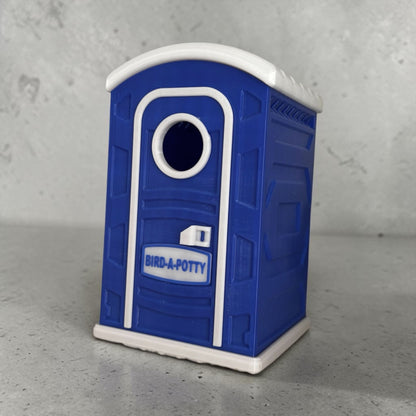 Vogelhaus Dixi Klo | Lustiges Vogelhaus | Bird-A-Potty Nistkasten | Gartendeko | 3D Druck | Wunschfarbe | 17 cm