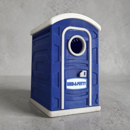 Vogelhaus Dixi Klo | Lustiges Vogelhaus | Bird-A-Potty Nistkasten | Gartendeko | 3D Druck | Wunschfarbe | 17 cm