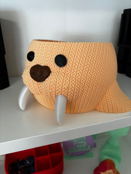 Walross Wollhalter | Wollspender für Garnknäuel | Strickzubehör | Häkelzubehör | 3D Druck | Wunschfarbe | Walross Deko