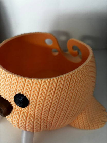 Walross Wollhalter | Wollspender für Garnknäuel | Strickzubehör | Häkelzubehör | 3D Druck | Wunschfarbe | Walross Deko