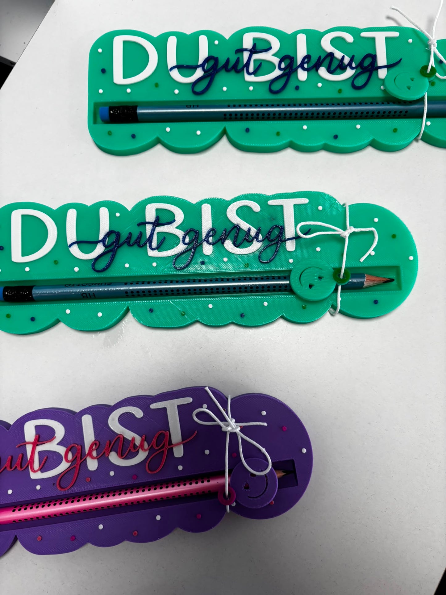 Du bist gut genug Geschenk mit Bleistift | Motivation | Schulkind | Lehrer Geschenk | Wunschfarbe | 3D Druck | Einschulung