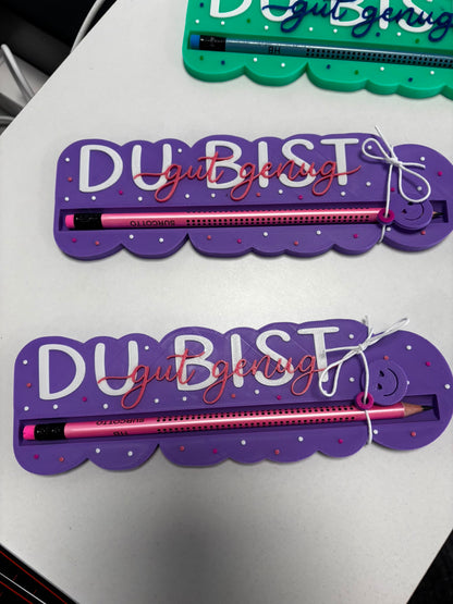 Du bist gut genug Geschenk mit Bleistift | Motivation | Schulkind | Lehrer Geschenk | Wunschfarbe | 3D Druck | Einschulung