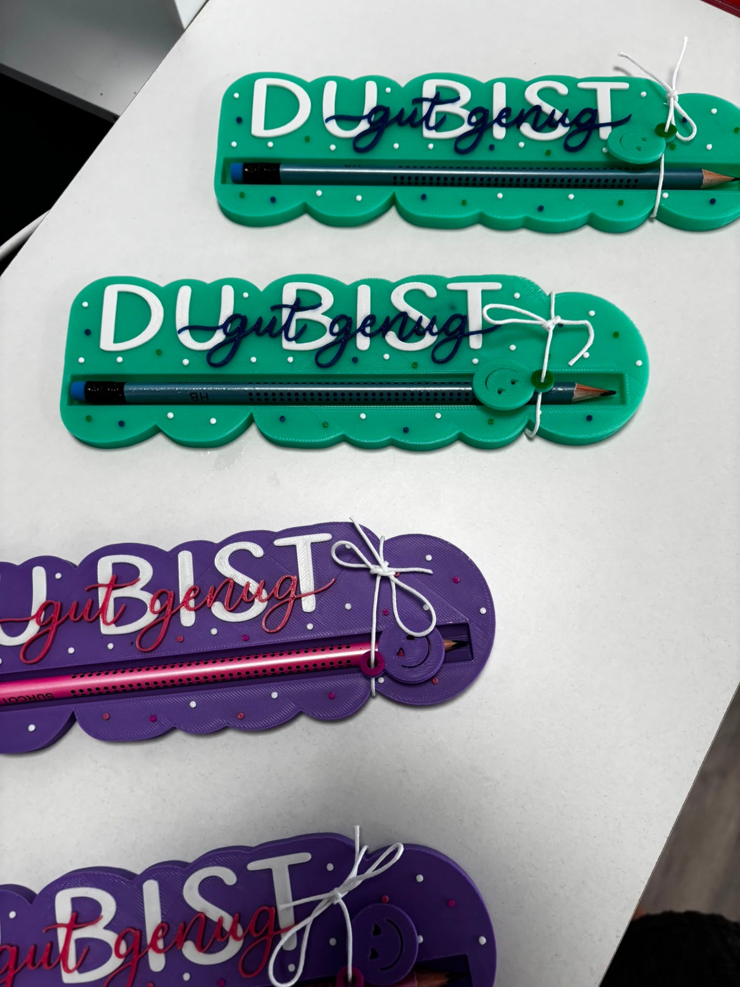 Du bist gut genug Geschenk mit Bleistift | Motivation | Schulkind | Lehrer Geschenk | Wunschfarbe | 3D Druck | Einschulung