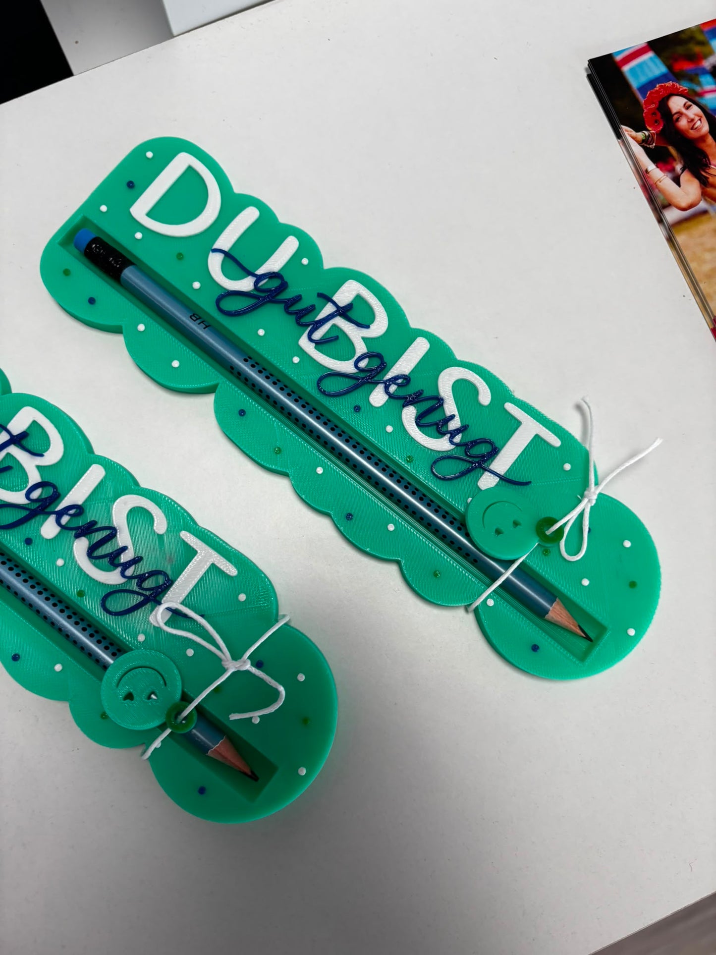Du bist gut genug Geschenk mit Bleistift | Motivation | Schulkind | Lehrer Geschenk | Wunschfarbe | 3D Druck | Einschulung