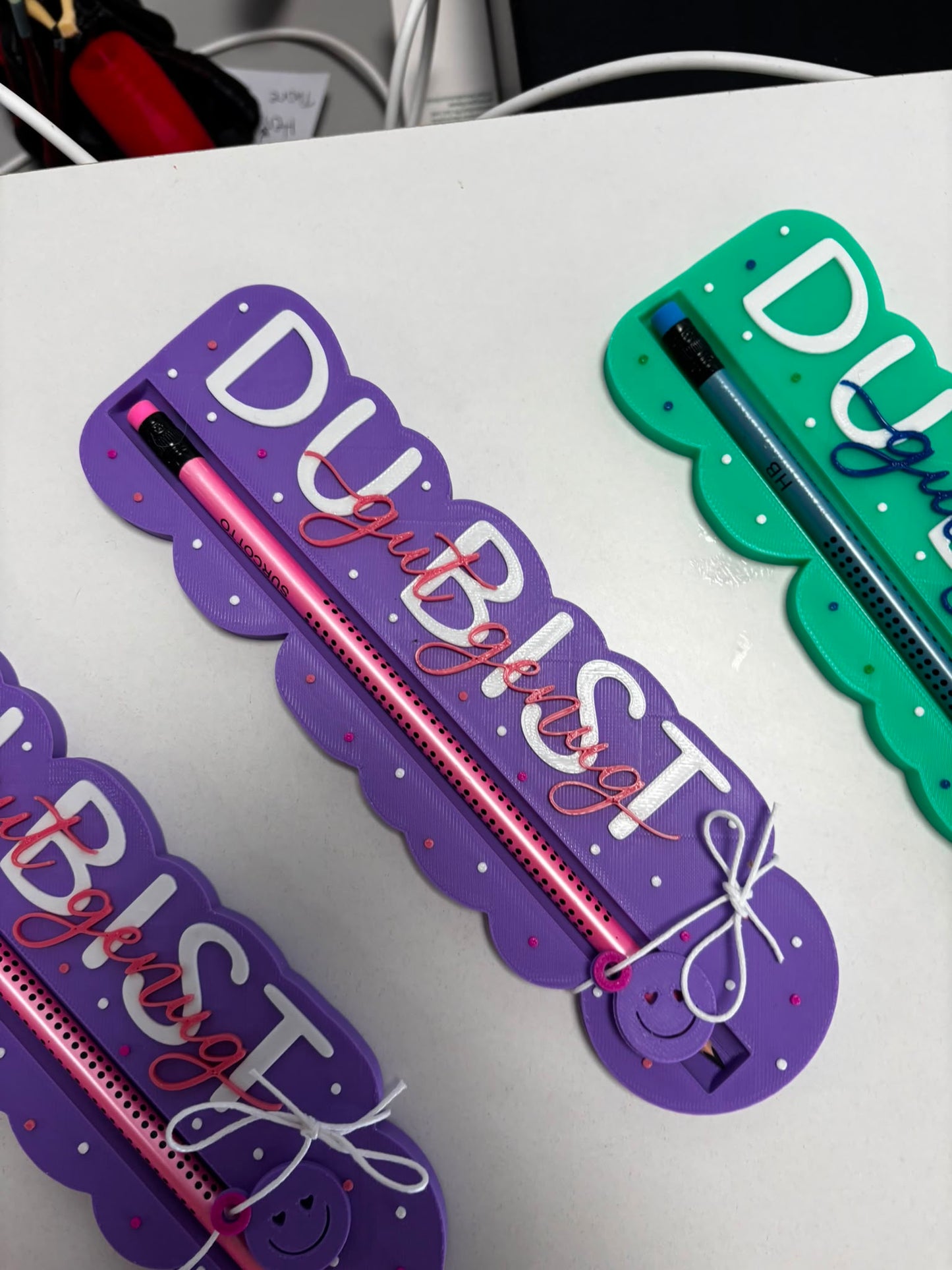Du bist gut genug Geschenk mit Bleistift | Motivation | Schulkind | Lehrer Geschenk | Wunschfarbe | 3D Druck | Einschulung