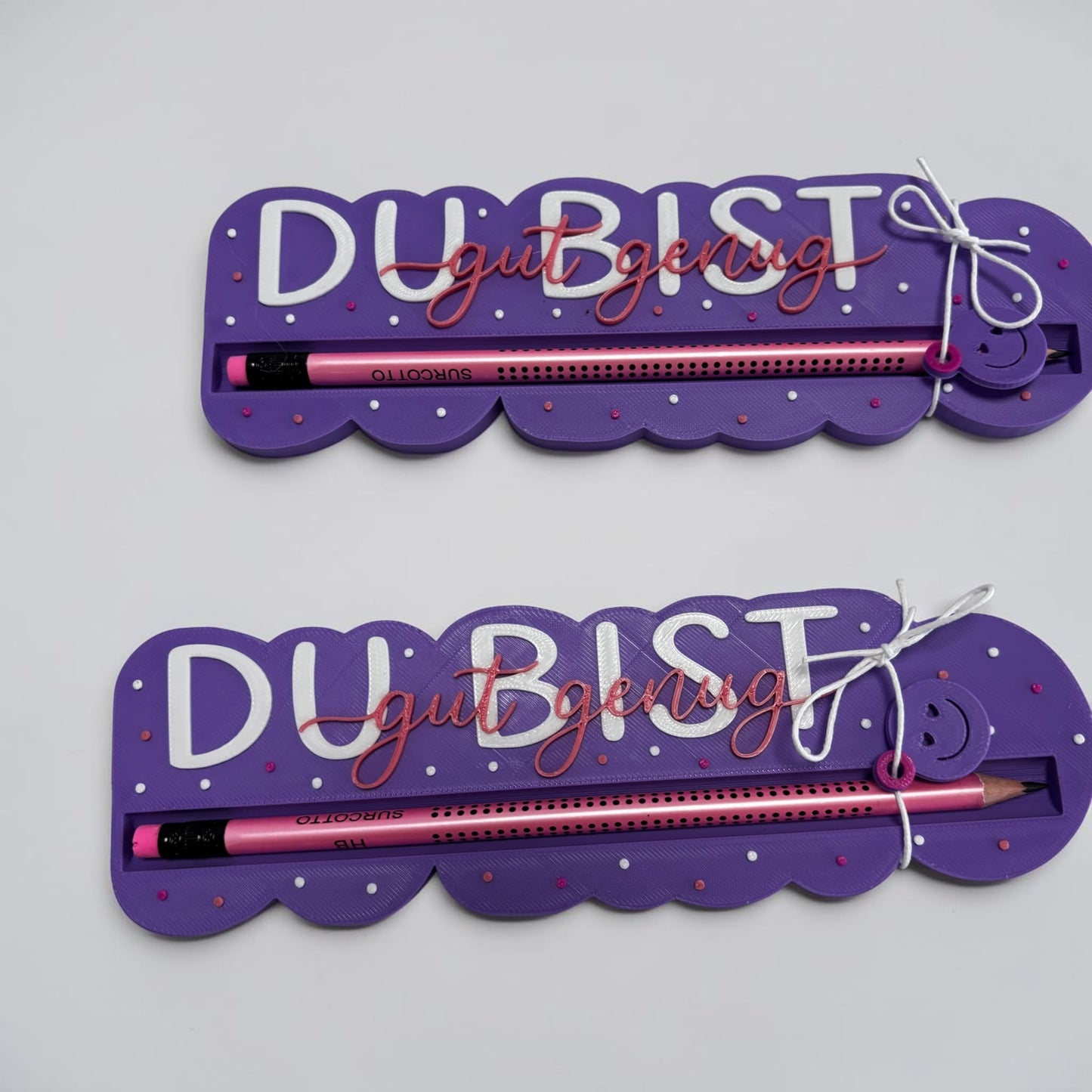 Du bist gut genug Geschenk mit Bleistift | Motivation | Schulkind | Lehrer Geschenk | Wunschfarbe | 3D Druck | Einschulung