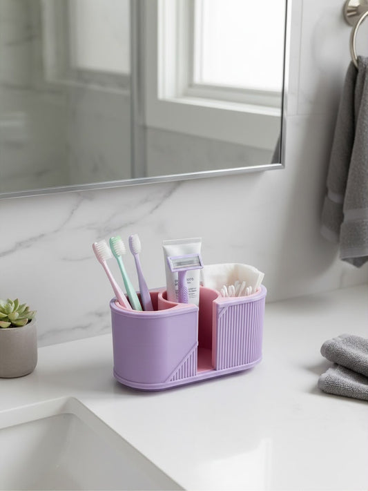 Badezimmer Organizer | Zahnbürstenhalter | Bad Organizer | 3D Druck | Wunschfarbe | Aufbewahrung für Zahnbürste & Pflegeprodukte