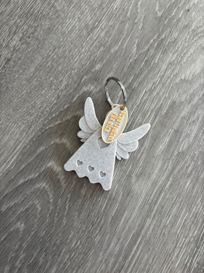 Schutzengel Schlüsselanhänger – kleiner Glücksbringer – Engel Anhänger – Geschenk für Lieblingsmenschen – 3D Druck