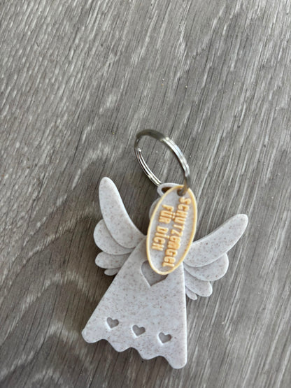 Schutzengel Schlüsselanhänger – kleiner Glücksbringer – Engel Anhänger – Geschenk für Lieblingsmenschen – 3D Druck
