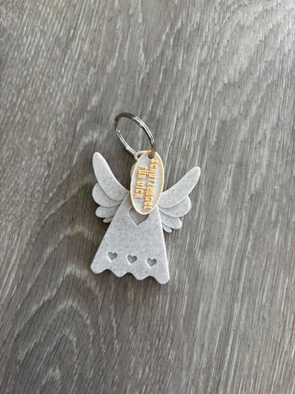 Schutzengel Schlüsselanhänger – kleiner Glücksbringer – Engel Anhänger – Geschenk für Lieblingsmenschen – 3D Druck