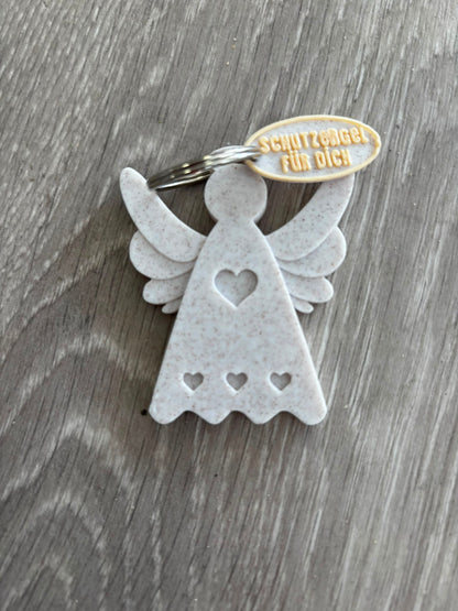 Schutzengel Schlüsselanhänger – kleiner Glücksbringer – Engel Anhänger – Geschenk für Lieblingsmenschen – 3D Druck