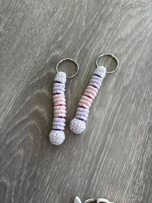 Flexi Zuckerwurm | Beweglicher Candy Wurm | 2 Wunschfarben | mit oder ohne Schlüsselanhänger | 3D Druck