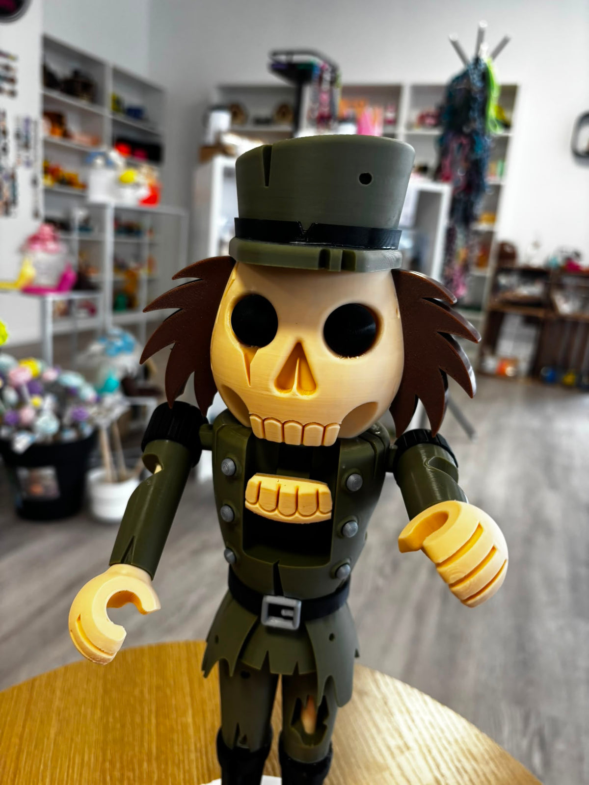 Halloween Nussknacker 32 cm | Grusel Nussknacker Deko mit beweglichem Kiefer | Halloween Figur | Spooky Deko | 3D Druck