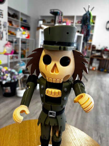 Halloween Nussknacker 32 cm | Grusel Nussknacker Deko mit beweglichem Kiefer | Halloween Figur | Spooky Deko | 3D Druck