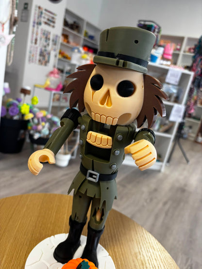 Halloween Nussknacker 32 cm | Grusel Nussknacker Deko mit beweglichem Kiefer | Halloween Figur | Spooky Deko | 3D Druck