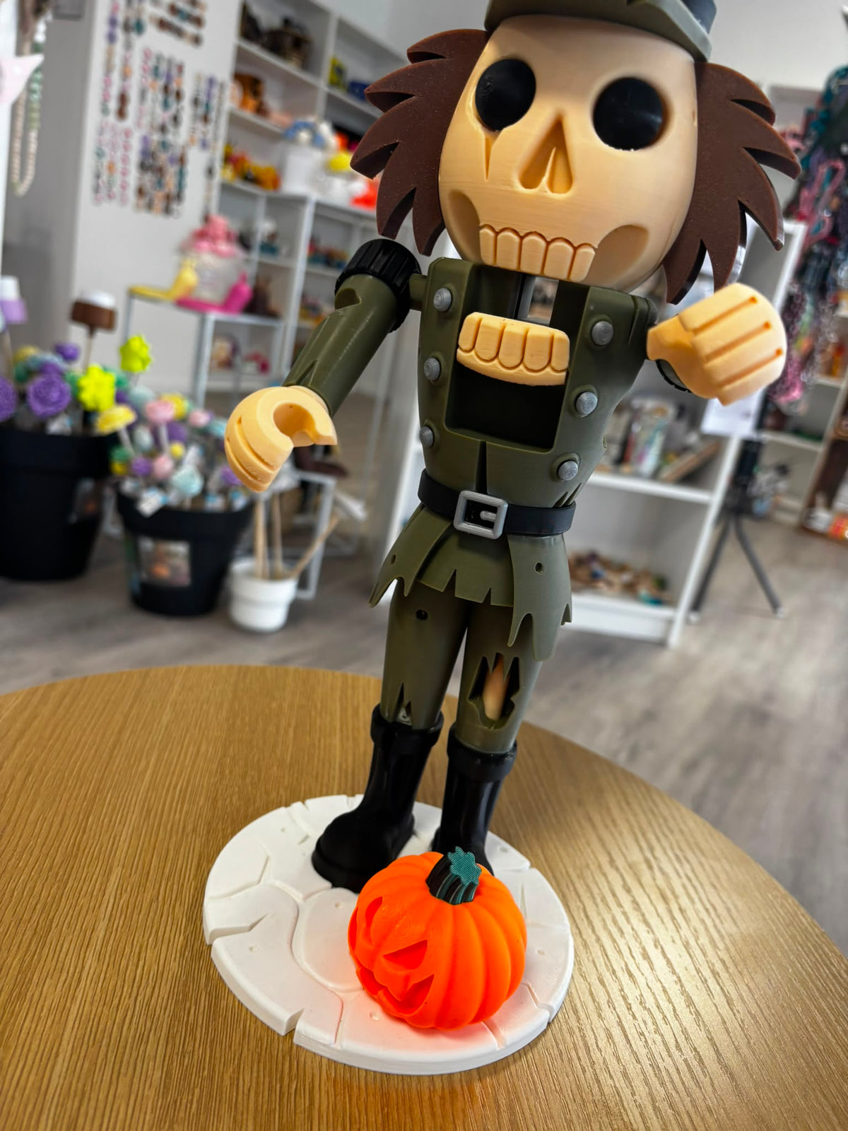 Halloween Nussknacker 32 cm | Grusel Nussknacker Deko mit beweglichem Kiefer | Halloween Figur | Spooky Deko | 3D Druck