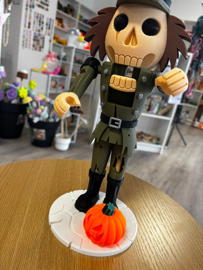 Halloween Nussknacker 32 cm | Grusel Nussknacker Deko mit beweglichem Kiefer | Halloween Figur | Spooky Deko | 3D Druck