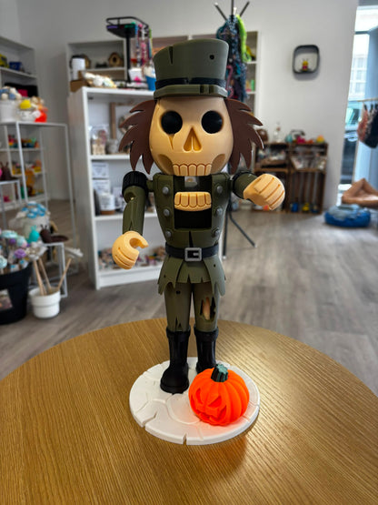 Halloween Nussknacker 32 cm | Grusel Nussknacker Deko mit beweglichem Kiefer | Halloween Figur | Spooky Deko | 3D Druck