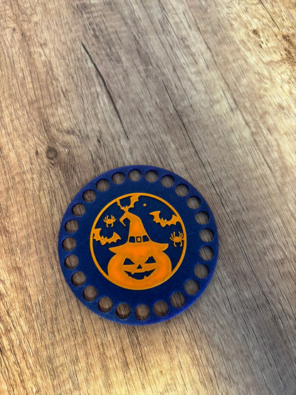 Häkelrohling Herbst & Halloween – Untersetzer zum Behäkeln – 10 cm Häkelboden – einzeln oder 4er Set