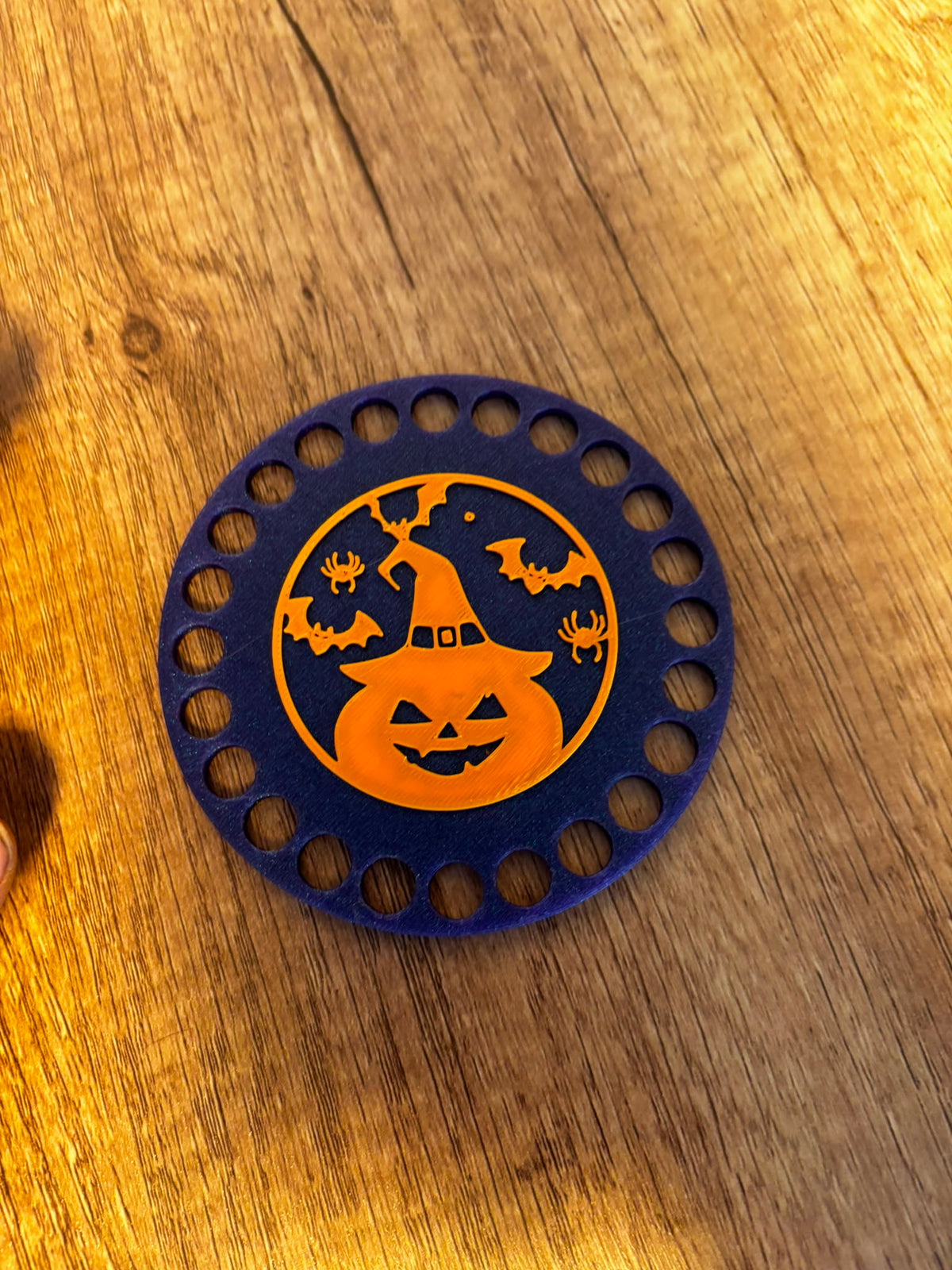 Häkelrohling Herbst & Halloween – Untersetzer zum Behäkeln – 10 cm Häkelboden – einzeln oder 4er Set