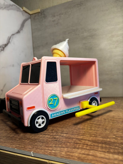 Vogelhaus Eiswagen | Futterhaus Vogelhaus | Ice Cream Truck Design | Garten Deko | Wetterfest | 3D Druck | 20 cm