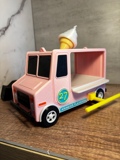 Vogelhaus Eiswagen | Futterhaus Vogelhaus | Ice Cream Truck Design | Garten Deko | Wetterfest | 3D Druck | 20 cm