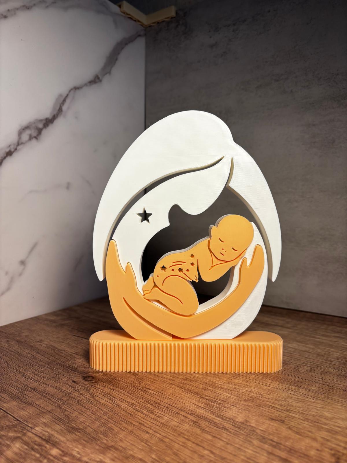 Baby Deko Figur | Geschenk zur Geburt | Baby Geschenk | Neugeborenes Deko | 3D Druck Deko | personalisierte Farbe | Kinderzimmer Deko