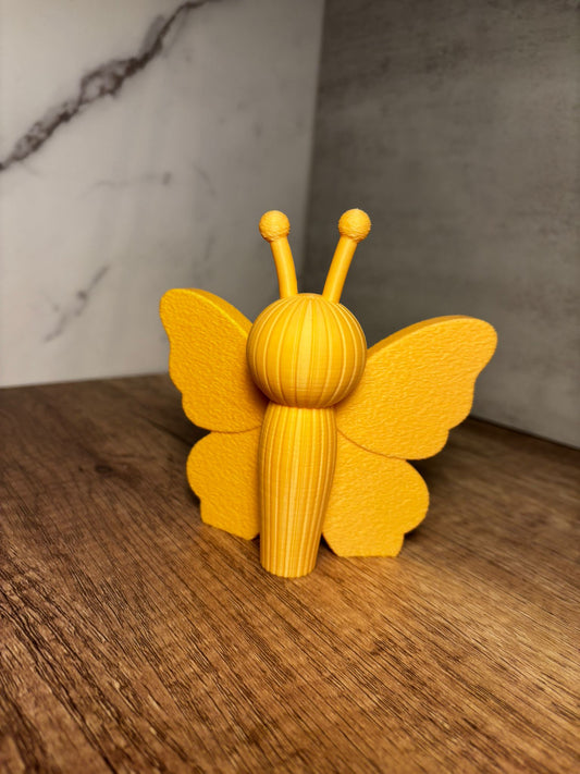 Schmetterling Deko aus 3D Druck | Minimalistische Butterfly Figur | Sommer Deko | Modernes Wohnaccessoire | Wunschfarbe | 12 cm
