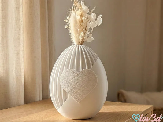 Moderne Herz-Vase – 3D-Druck Deko | 10 cm