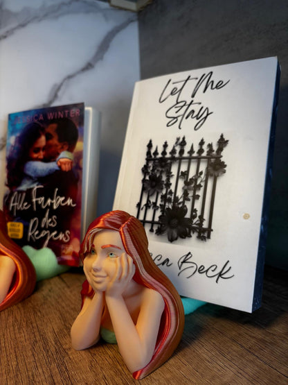 Meerjungfrau Buchhalter Deko | Book Holder | Buchstütze & Leser Deko | 3D Druck Meerjungfrau | Geschenk für Leser | personalisierte Farbe