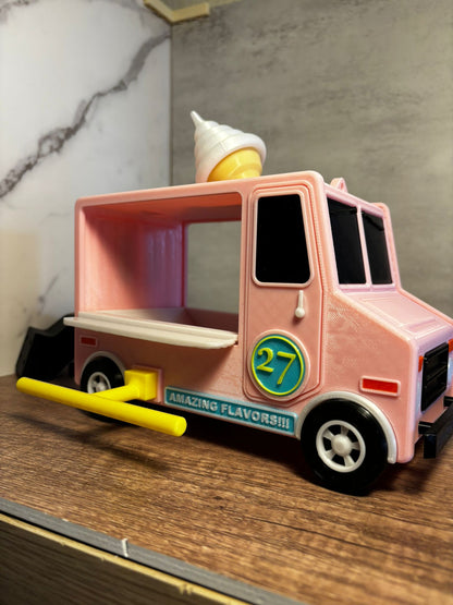 Vogelhaus Eiswagen | Futterhaus Vogelhaus | Ice Cream Truck Design | Garten Deko | Wetterfest | 3D Druck | 20 cm