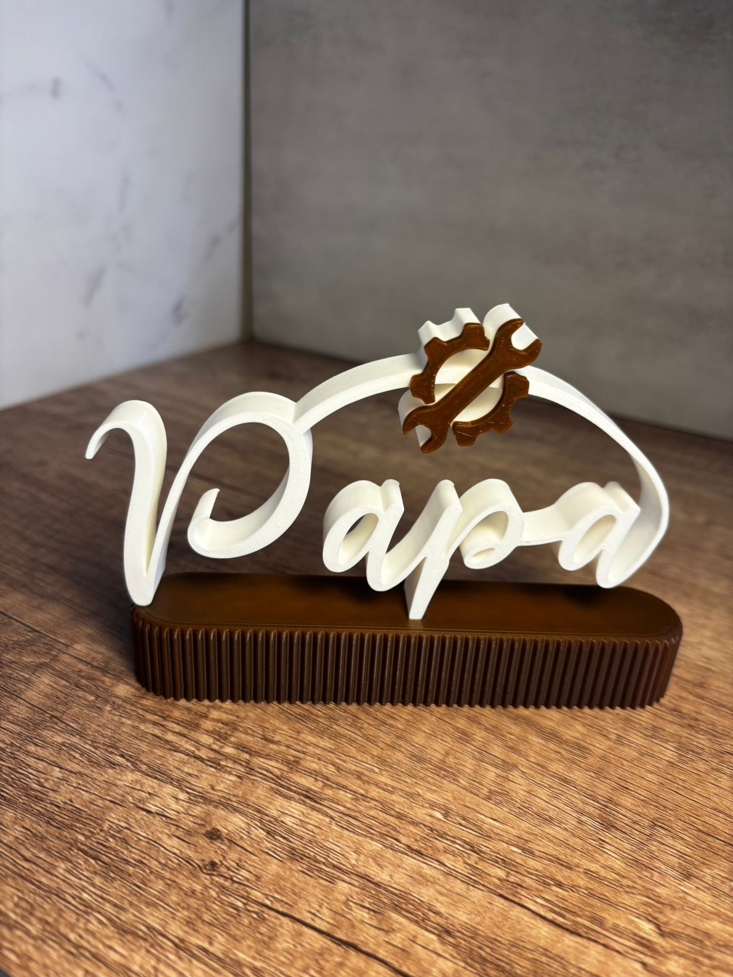 Papa Schild personalisiert | Geschenk für Papa | Vatertag Geschenk | 3D Druck Deko mit Werkzeug | Wunschfarbe | Geschenkidee Papa