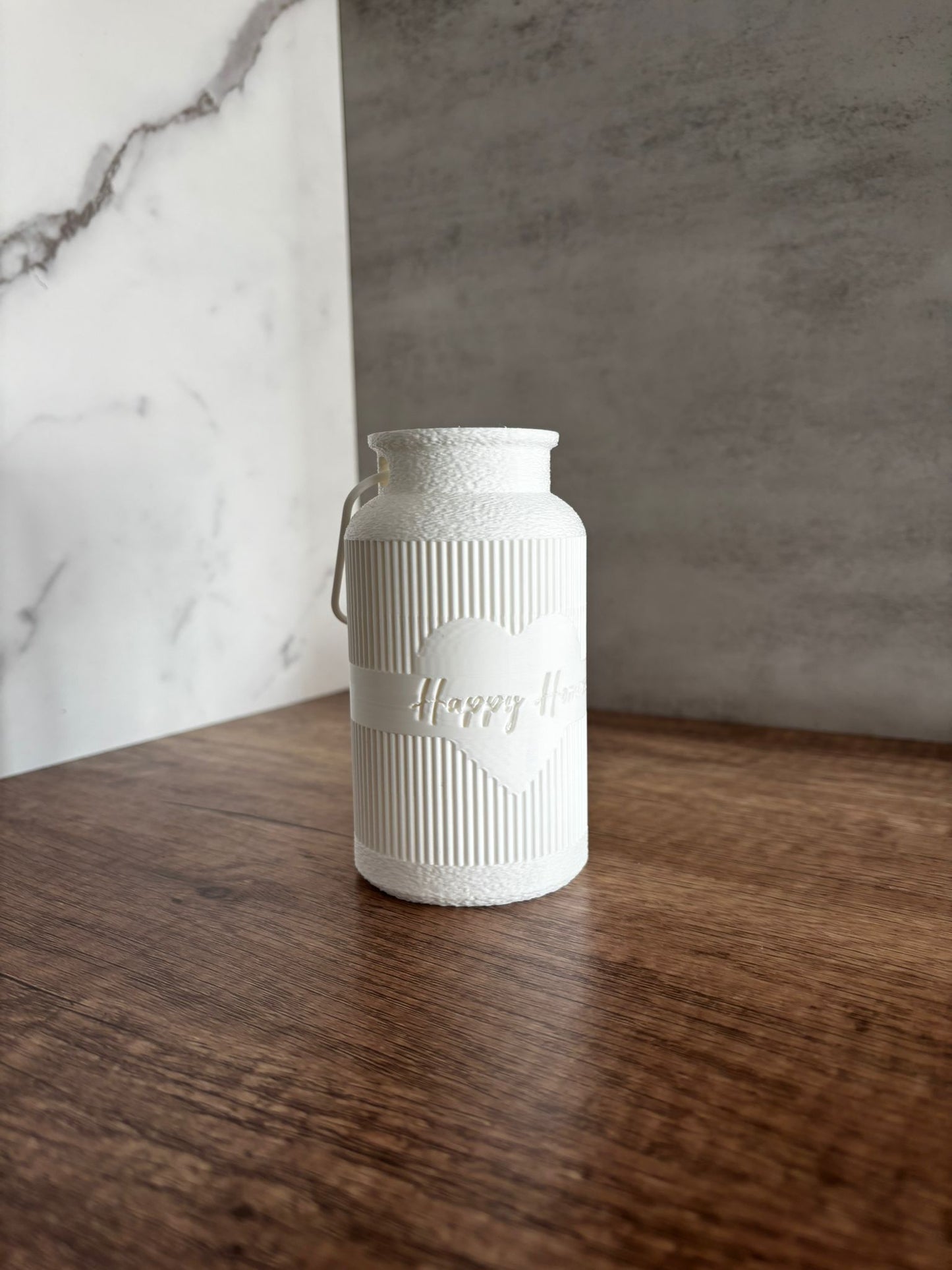 Deko Milchkanne mit Herz – 3D Druck | Wunschfarbe | Trockenblumen Vase | Landhaus Deko