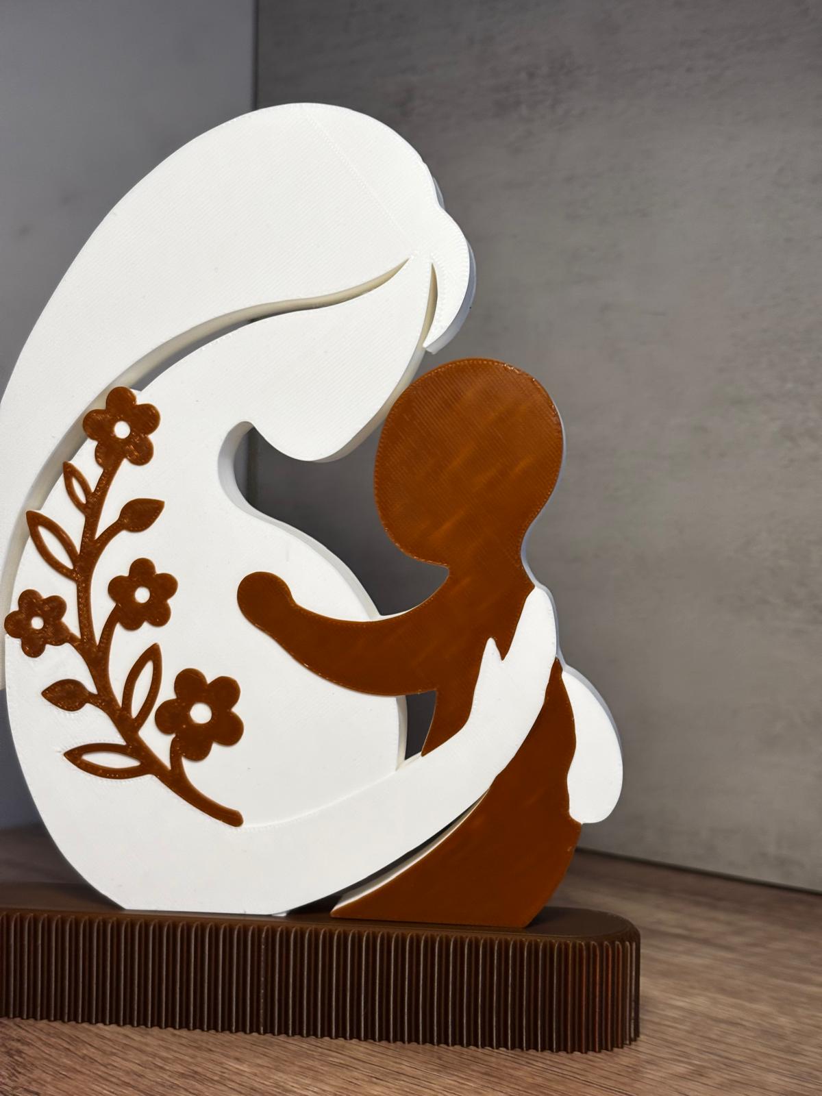 Mutter Kind Figur Deko | Geschenk für Mama | Muttertag Geschenk | Baby Geschenk | 3D Druck Deko | personalisierte Farbe möglich
