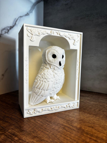 Eule Book Nook Deko | Bücherregal Deko | Fantasy Regal Einsatz | 3D Druck Deko | Geschenk für Leser | personalisierte Farbe