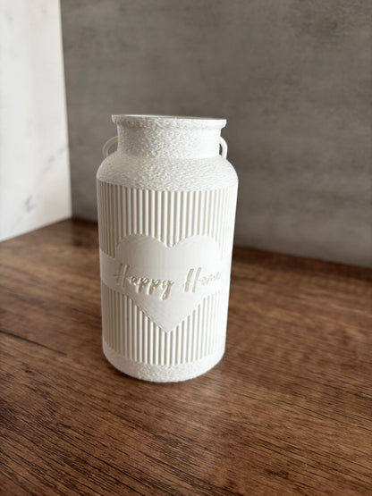 Deko Milchkanne mit Herz – 3D Druck | Wunschfarbe | Trockenblumen Vase | Landhaus Deko