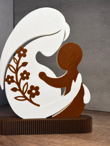 Mutter Kind Figur Deko | Geschenk für Mama | Muttertag Geschenk | Baby Geschenk | 3D Druck Deko | personalisierte Farbe möglich