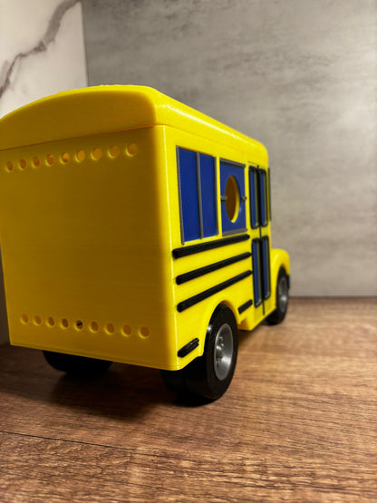 Vogelhaus Schulbus aus 3D Druck | School Bus Vogelhaus | Wetterfeste Gartendeko | Bus Deko | Vogelhaus Outdoor | 24 cm